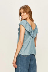LEE RUFFLE TANK DAMSKA KOSZULKA SKY BLUE L46GIINR 112110932